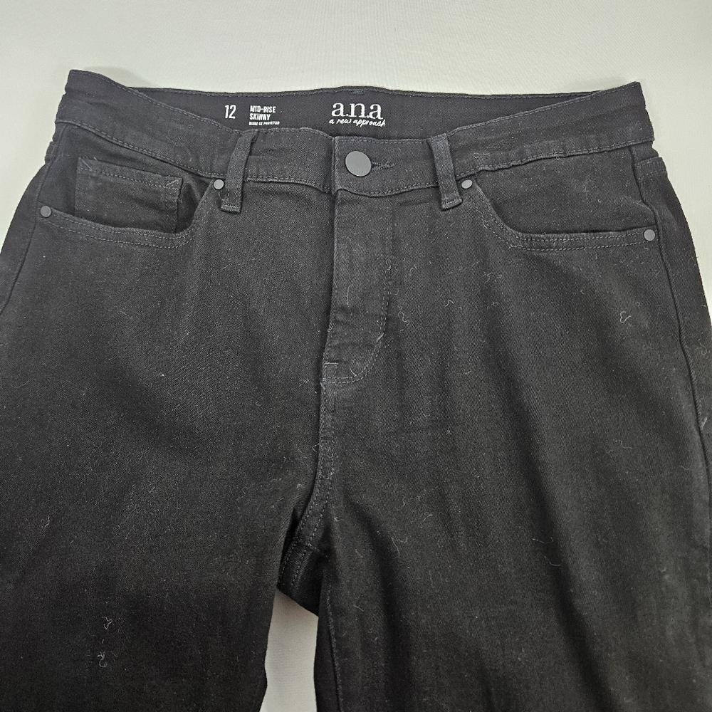 Ana midrise skinny black jeans size 12 - Picture 2 of 15